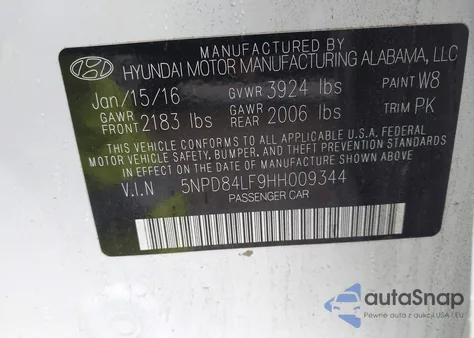2017 Hyundai Elantra Se from USA, damaged, VIN 5NPD84LF9HH009344